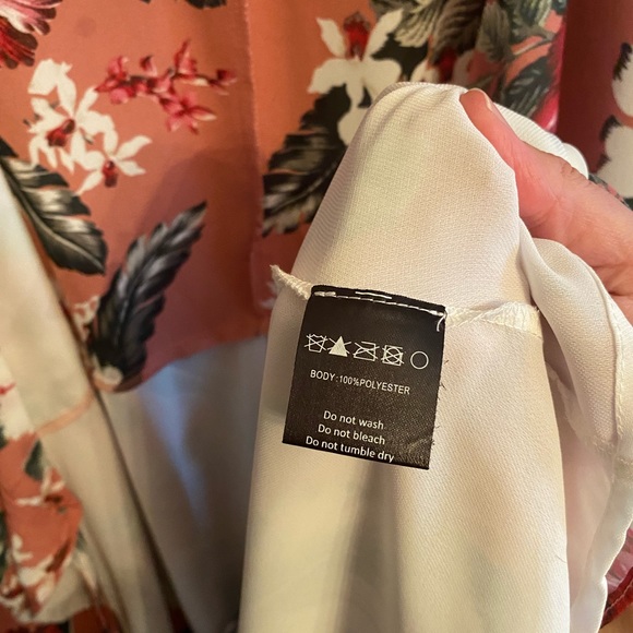 Floral Wrap Dress (Dusty Rose) - Picture 10 of 12